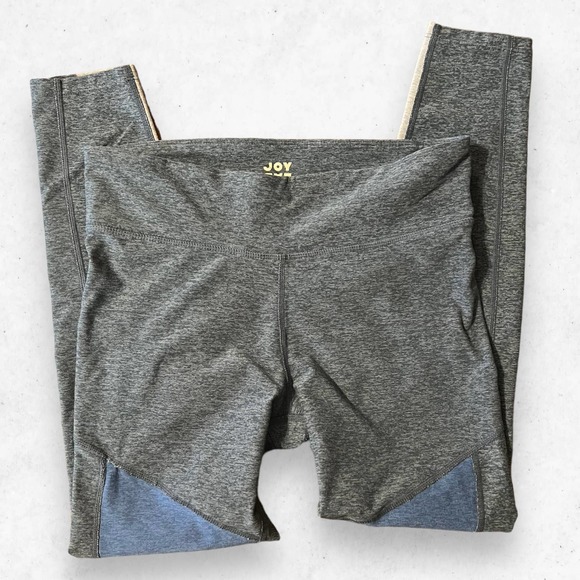 JoyLab Capri Leggings Women's Size M Blue Patchwork Legs Low Mid Rise - Picture 9 of 9